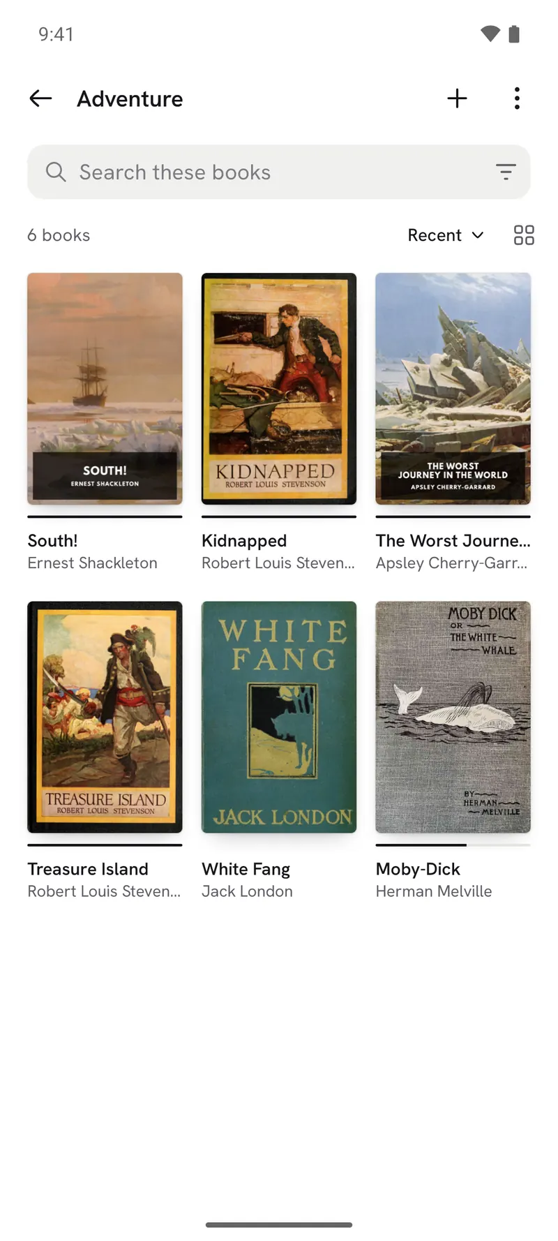 A bookshelf of books