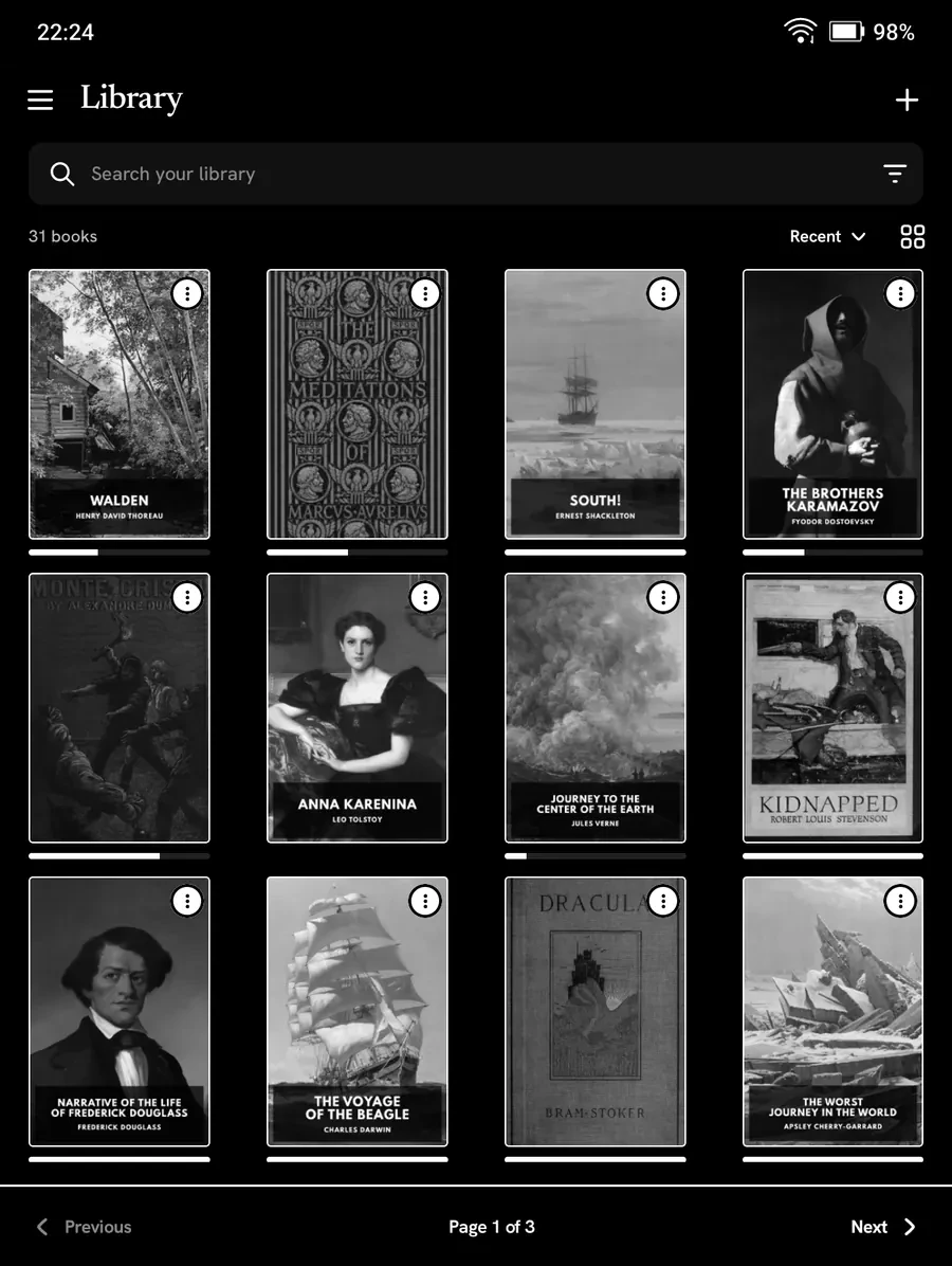 The Particle library on a phone