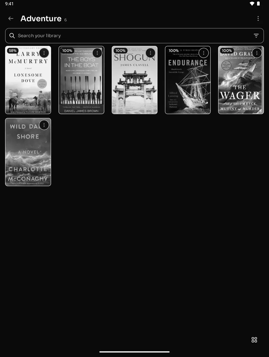 A bookshelf of books