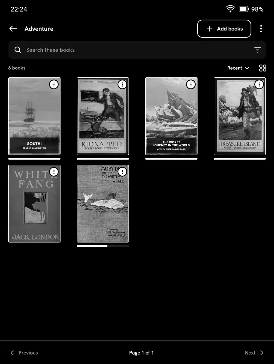 A bookshelf of books