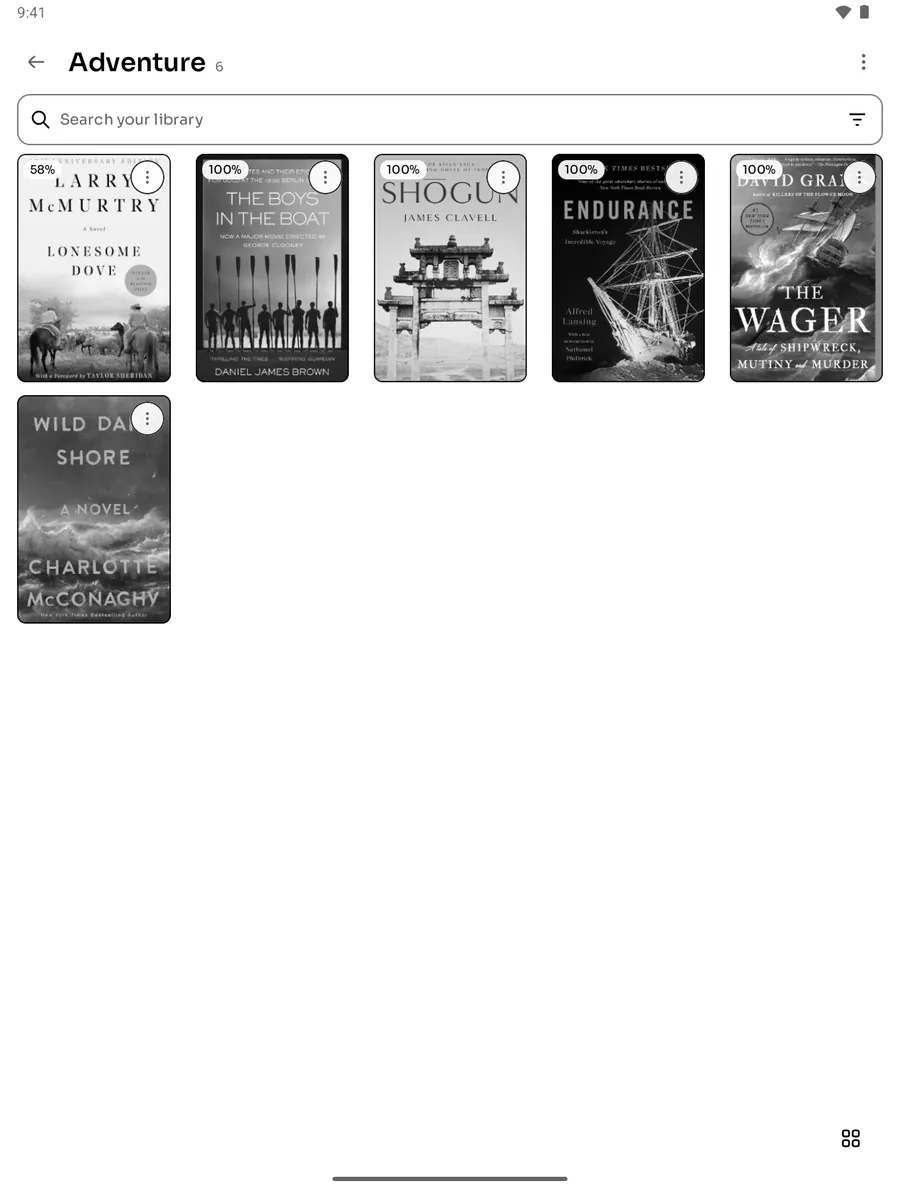 A bookshelf of books