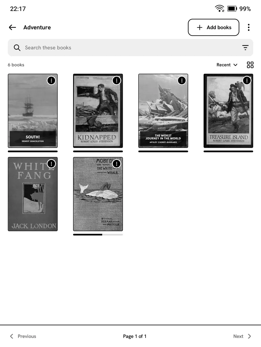 A bookshelf of books