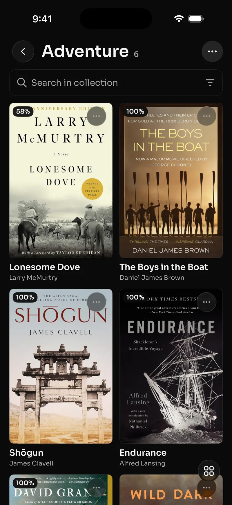A bookshelf of books