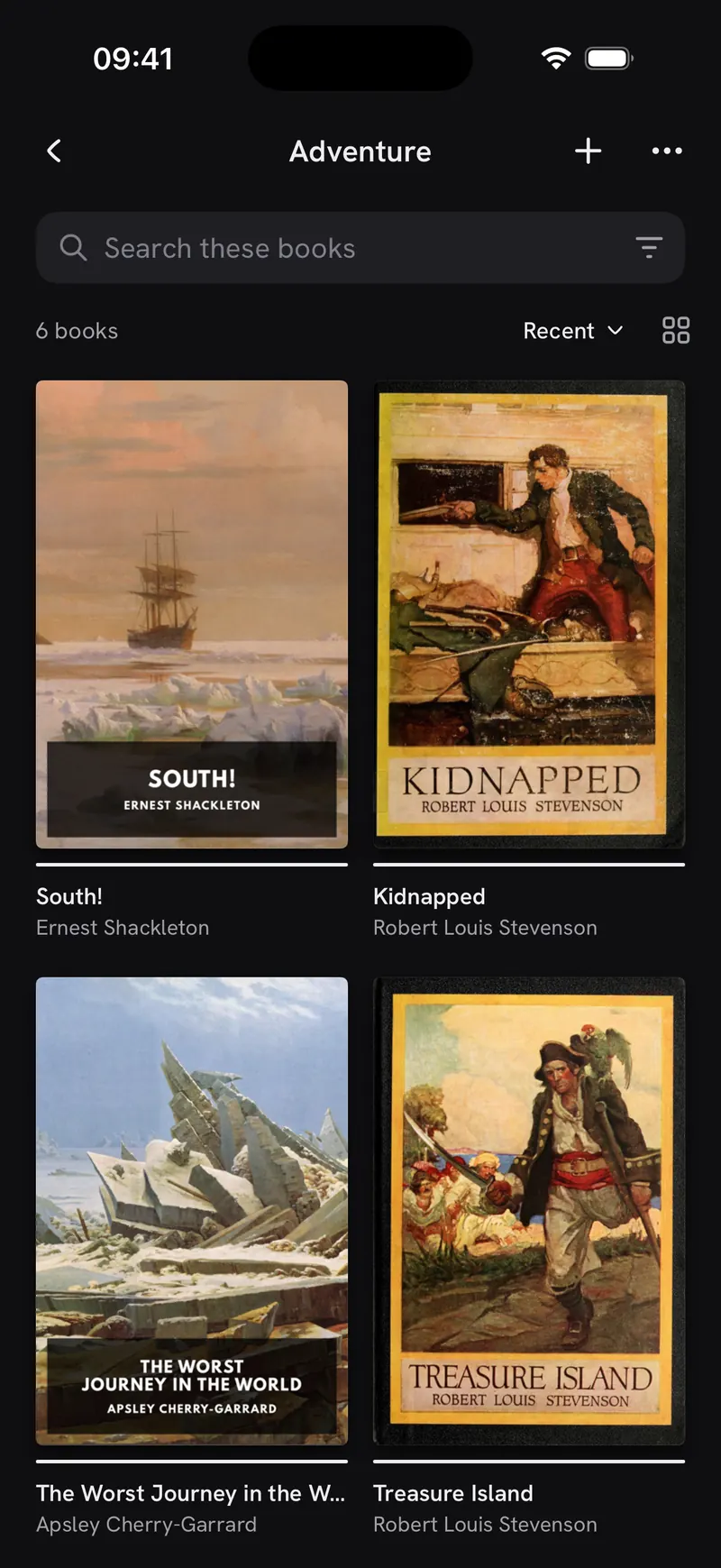 A bookshelf of books